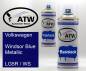 Preview: Volkswagen, Windsor Blue Metallic, LG5R / WS: 400ml Sprühdose + 400ml Klarlack - Set, von ATW Autoteile West.